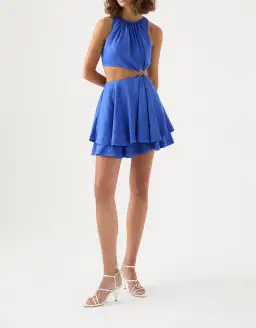Aje Holt Cut Out Ring Mini Dress Blue Size 10 / M for rent on The Volte - image 7