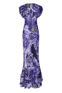 Rat & Boa Lucille Maxi Dress Purple Floral Size XS / Au 6 for rent on The Volte - image 5