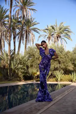 Rat & Boa Lucille Maxi Dress Purple Floral Size XS / Au 6 for rent on The Volte - image 1