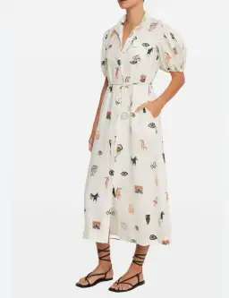 Alemais Hera Midi Dress in Ivory Size 12 for rent on The Volte - image 1