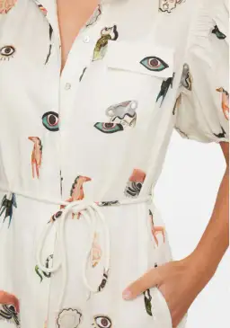 Alemais Hera Midi Dress in Ivory Size 12 for rent on The Volte - image 4