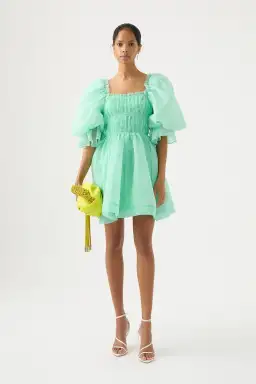 Aje Astrid Tie Back Mini Dress in Marine Green
Size 12 / L