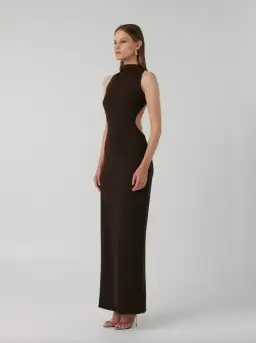 Effie Kats Ambre Gown - Coffee - Size M (10) for rent on The Volte - image 3