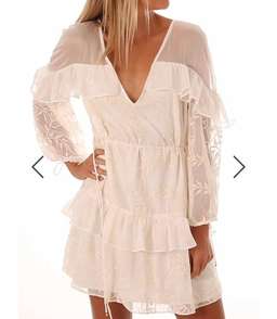 Stevie May White Flow Mini Dress for rent on The Volte - image 1