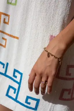 Lucy Folk Eos Beaded Swing Mini Dress with Belt Ecru Cream Size M / AU 10 for rent on The Volte - image 7