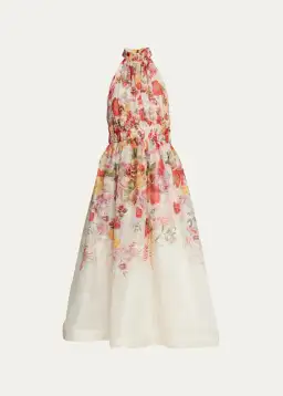 Zimmermann The Wonderland Halter Dress in Elka Poppy Ivory Print Size 1 /Au 10 for rent on The Volte - image 3