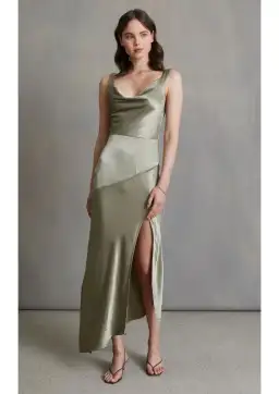 Bec & Bridge Moon Dance Cowl Bias Dress Sage Size 16