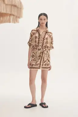 Alemais Tropics Shirt and Sarong Skirt Set Print Size 10/12 for rent on The Volte - image 1