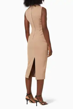 Mossman Edge of Glory Midi Dress Tan Size 10 for rent on The Volte - image 2