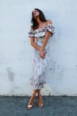 V. Chapman The Lilac Dress in Floral Size 12
