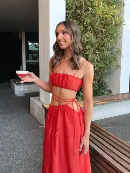 SIR The Label Lucelia Set Red Size 3 /Au 12 for rent on The Volte - image 3