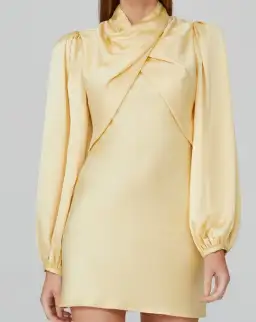 Acler The Lindhurst Dress in Lemon Size 6  for rent on The Volte - image 3