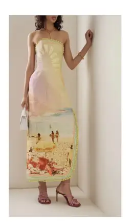 Zimmermann The Coaster Structured Midi Dress in Poster Print Size 0/Au 8 for rent on The Volte - image 1