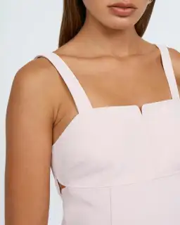 By Johnny Signature Twill Panel Mini Dress Soft Pink Size 6 for rent on The Volte - image 2