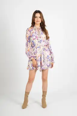 Zimmermann Tama Ruffle Mini Dress in Diamond Splice Floral
Size 0 / AU 8