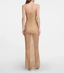 Self Portrait Hotfix Fishnet Maxi Nude Size AU 10 for rent on The Volte - image 2