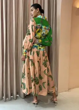 Alemais Holiday Patchwork Shirtdress in Multi Size 14 for rent on The Volte - image 3