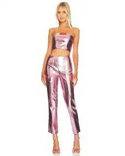 Song of Style Masha Pant Metallic Pink Size AU 8