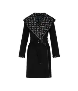 Louis Vuitton Hooded Wrap Coat Black Size AU 8 for rent on The Volte - image 3