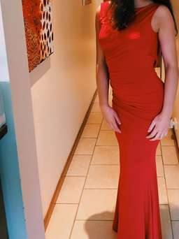 Zachary The Label Cowl Back Gown - Red