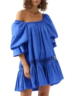 Aje Inspiration Mini Dress in Blue Size 10 for rent on The Volte - image 2