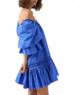 Aje Inspiration Mini Dress in Blue Size 10 for rent on The Volte - image 3