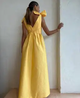 Rachel Gilbert Emiliano Gown Yellow Size AU 8 for rent on The Volte - image 3