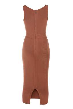 House of CB Feray Midi Dress Rust Size 8 for rent on The Volte - image 4