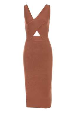 House of CB Feray Midi Dress Rust Size 8 for rent on The Volte - image 3