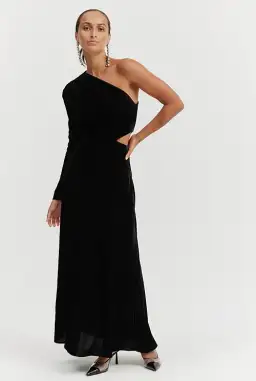 Country Road Velvet Column Dress Black Size AU 16 for rent on The Volte - image 1