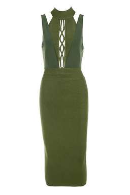 House of CB Caruso Midi Dress Green Size 8 for rent on The Volte - image 4