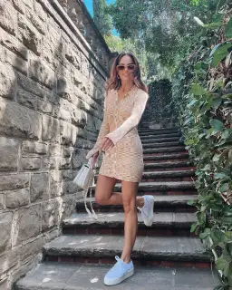 C/MEO Collective Solstice Knit Dress Sherbet Marle Size 10 for rent on The Volte - image 6