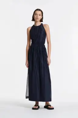 Sir The Label Franc Cross Back Gown Navy Size 0/Au 6