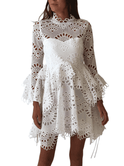 Thurley Leo Embroidered Dress in Ivory for rent on The Volte - image 1