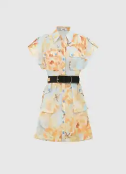 Leo Lin Frankie Pocket Shirt Mini Dress Multi Size AU 10 for rent on The Volte - image 1