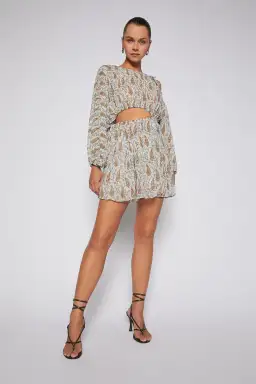 Scanlan theodore GGT Foulard Mini Dress Print Size 10  for rent on The Volte - image 1