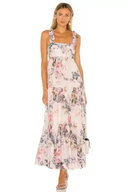 Zimmermann Brighton Tie Shoulder Dress Floral Size 0 /AU 8