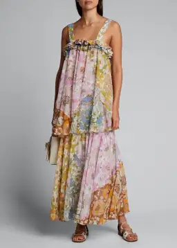 Zimmermann Super Eight Maxi Dress Floral Size 0/ AU 8