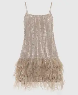 Rachel Gilbert Kenzi Mini Dress Nude Size 1 / AU 8