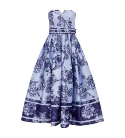 Leo Lin Norine Bustier Midi Dress Harmony Print in Hyacinth Size AU 10 for rent on The Volte - image 2