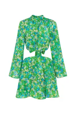 Alemais Cassandra Cut Out Mini Turquoise Size AU 8     for rent on The Volte - image 5