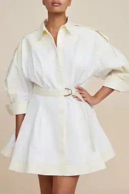 Acler Vienna Dress In Cannoli Cream Size AU 10 for rent on The Volte - image 3