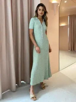 Anna Quan Laurel Penelope Midi Dress Meadow Mint Size 8 for rent on The Volte - image 3