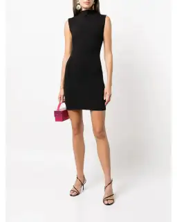 Reformation Alden Knit Dress Black Size AU 12