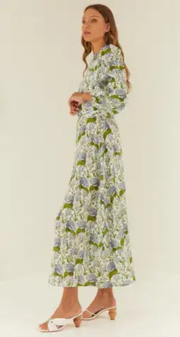 Palm Noosa Melrose Dress Blue Blooms Floral Size 12  for rent on The Volte - image 3