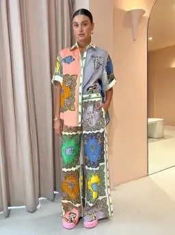 Alemais Trippy Troppo Shirt and Pant Two Piece Set Multi Print Size 10 for rent on The Volte - image 3