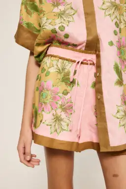 Alemais Winnie Floral Spliced Pink Shirt and Short Two Piece Set Print Size 10 for rent on The Volte - image 6