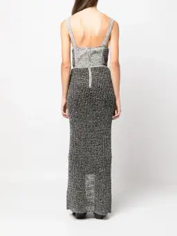 Dion Lee Marled Double Cup Corset Dress in Black Marle Size S / Au 8 for rent on The Volte - image 3