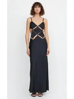 Bec & Bridge Diamond Days Strap Maxi Dress Black Size AU 6 for rent on The Volte - image 1