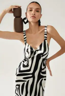 Silk Laundry Deco Dress Lemur Matisse Print Size 12 for rent on The Volte - image 3